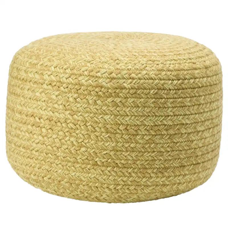 Runder Sitzpouf aus Polyester für drinnen und draußen - 18X18X12