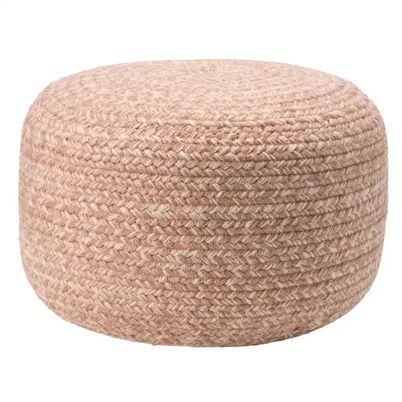 Runder Sitzpouf aus Polyester für drinnen und draußen - 18X18X12