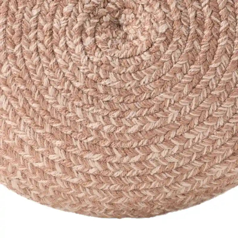 Runder Sitzpouf aus Polyester für drinnen und draußen - 18X18X12