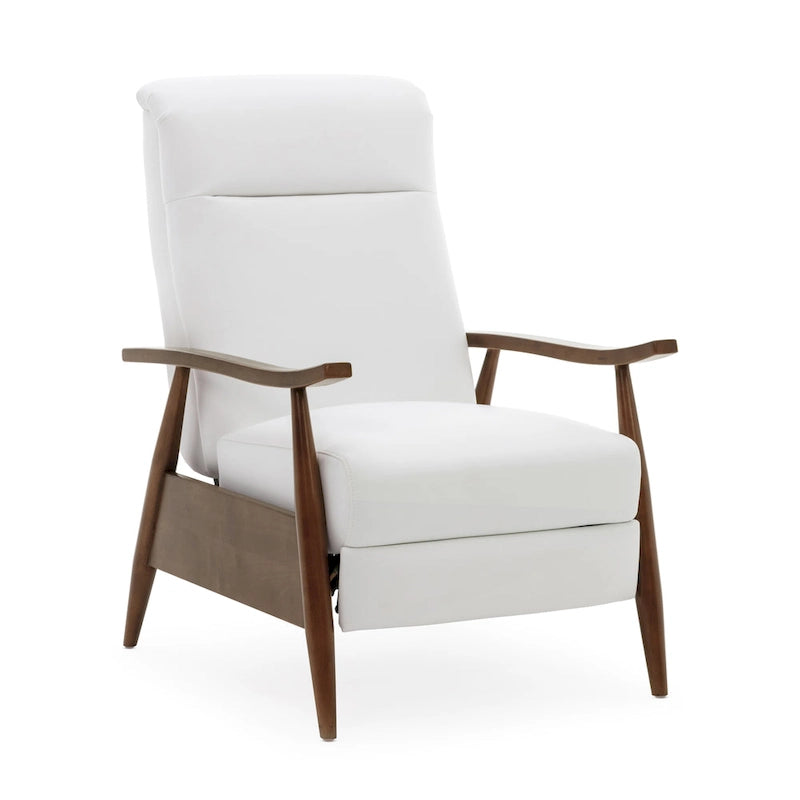 Fauteuil inclinable à dossier basculant en bois rembourré