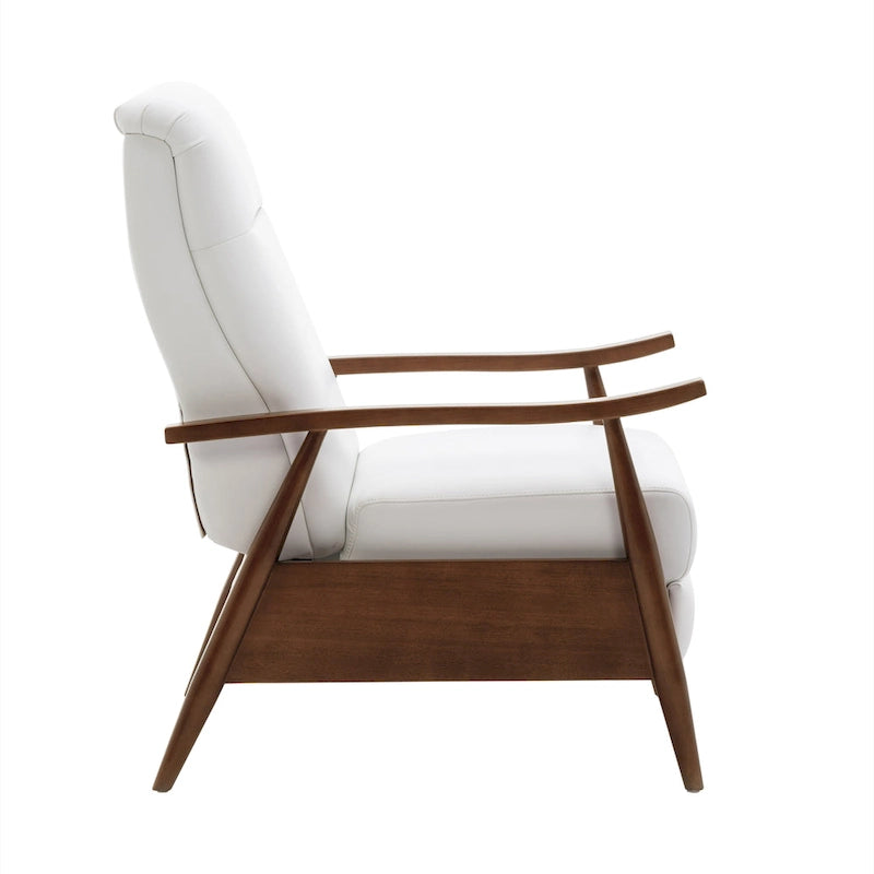 Fauteuil inclinable à dossier basculant en bois rembourré