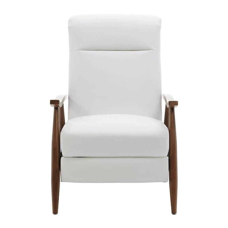 Fauteuil inclinable à dossier basculant en bois rembourré
