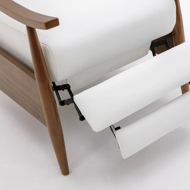 Fauteuil inclinable à dossier basculant en bois rembourré
