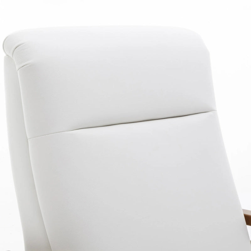 Fauteuil inclinable à dossier basculant en bois rembourré