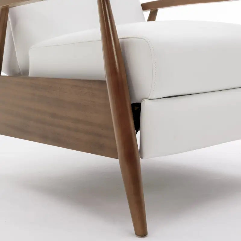 Fauteuil inclinable à dossier basculant en bois rembourré
