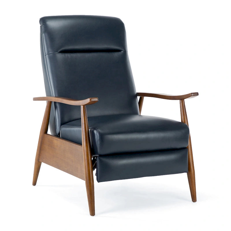 Fauteuil inclinable à dossier basculant en bois rembourré