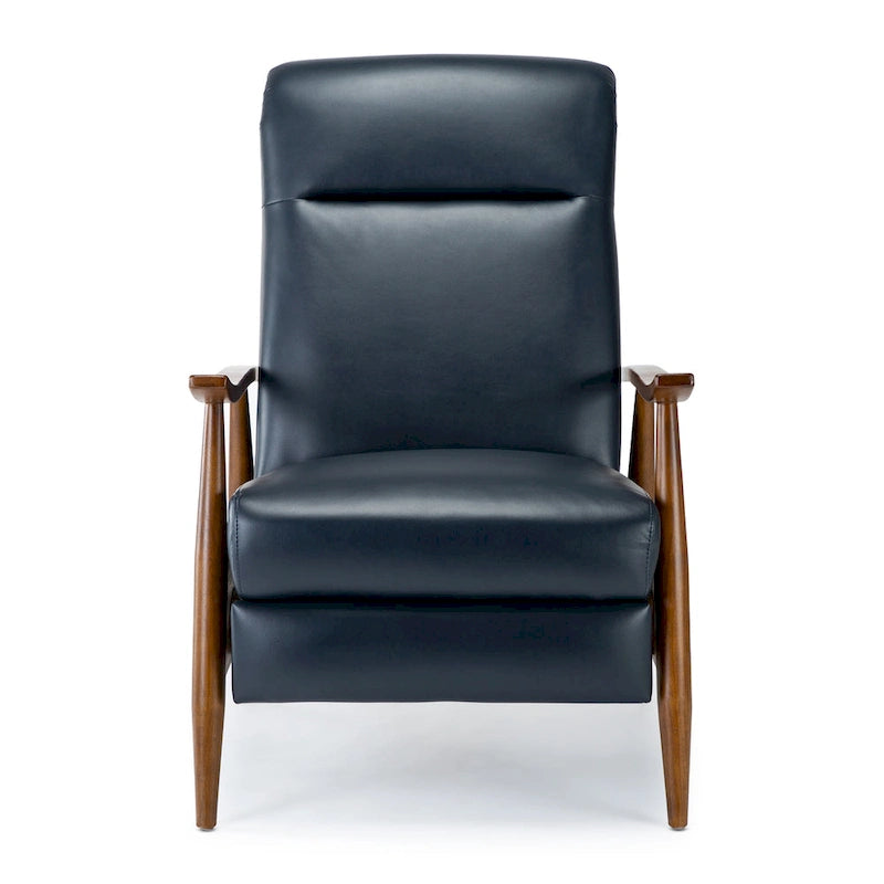 Fauteuil inclinable à dossier basculant en bois rembourré