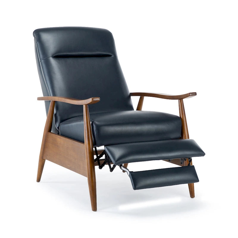 Fauteuil inclinable à dossier basculant en bois rembourré