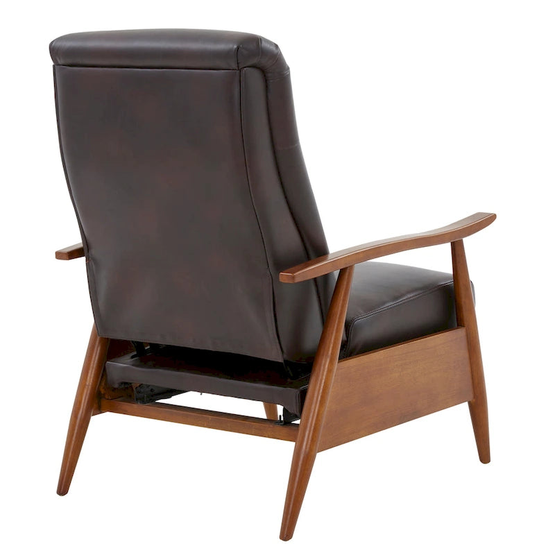 Fauteuil inclinable à dossier basculant en bois rembourré