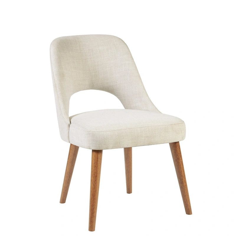 Chaises de salle à manger rembourrées avec dossier ajouré (lot de 2)