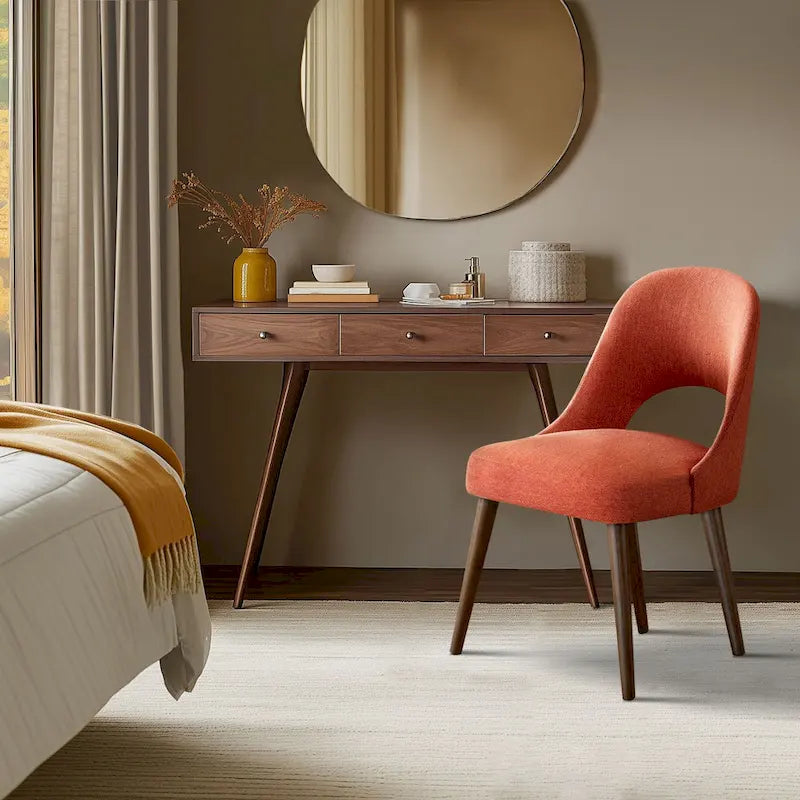 Chaises de salle à manger rembourrées avec dossier ajouré (lot de 2)