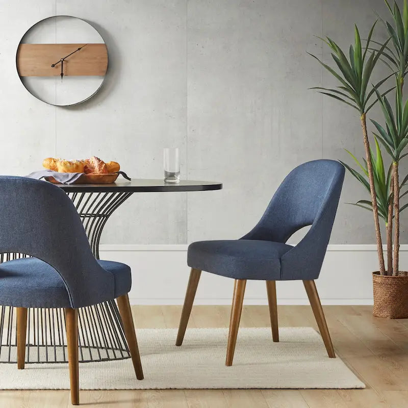 Chaises de salle à manger rembourrées avec dossier ajouré (lot de 2)