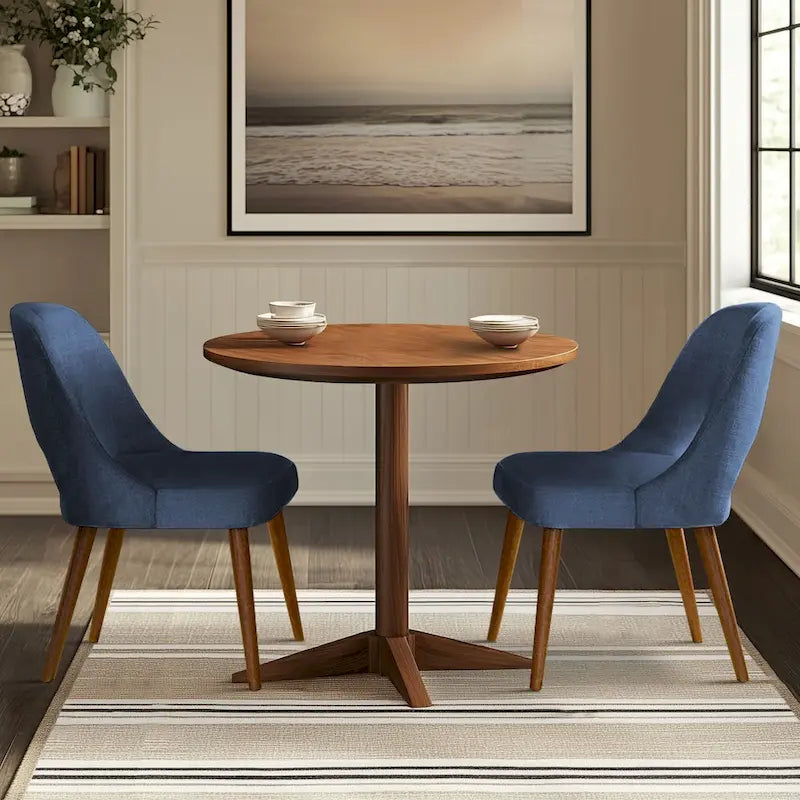 Chaises de salle à manger rembourrées avec dossier ajouré (lot de 2)