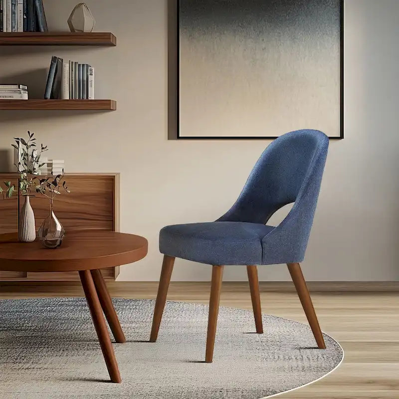 Chaises de salle à manger rembourrées avec dossier ajouré (lot de 2)