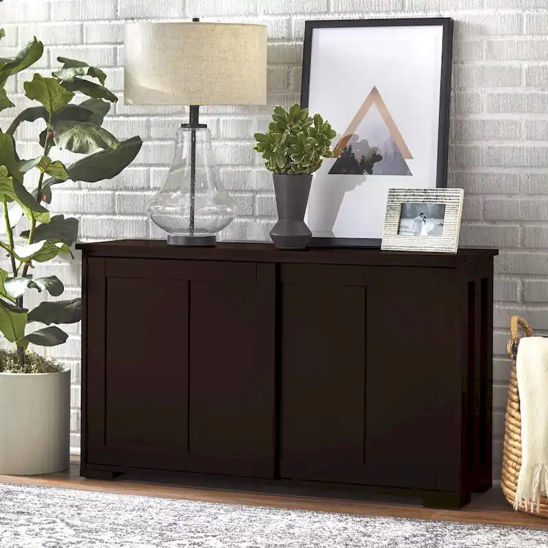 Buffet/enfilade empilable à portes coulissantes