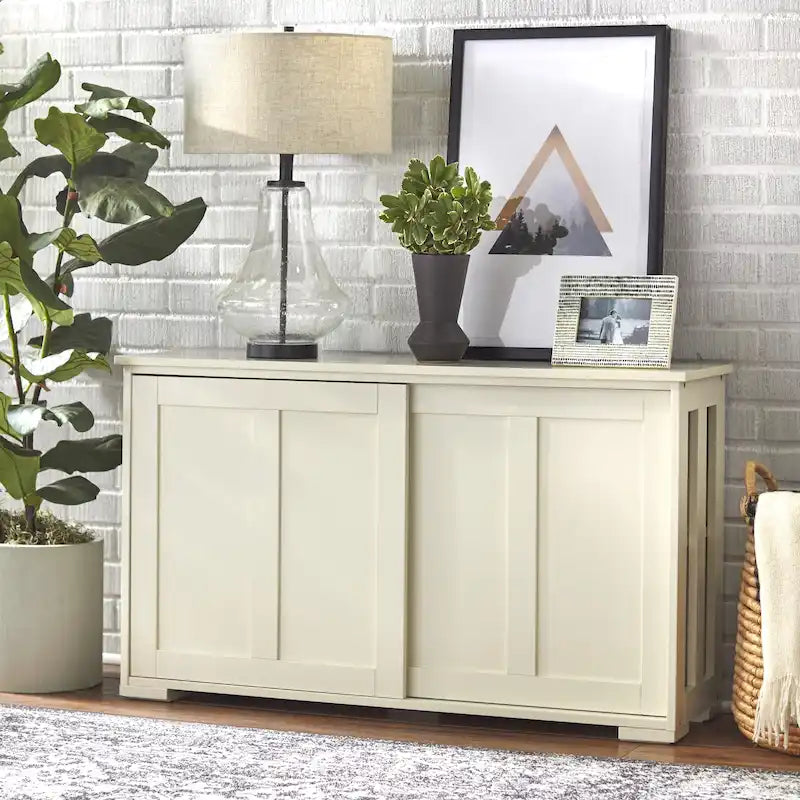 Buffet/enfilade empilable à portes coulissantes