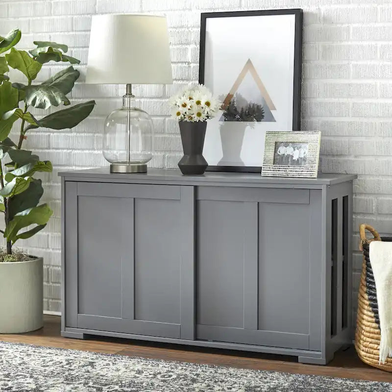 Buffet/enfilade empilable à portes coulissantes