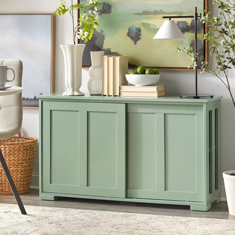 Buffet/enfilade empilable à portes coulissantes