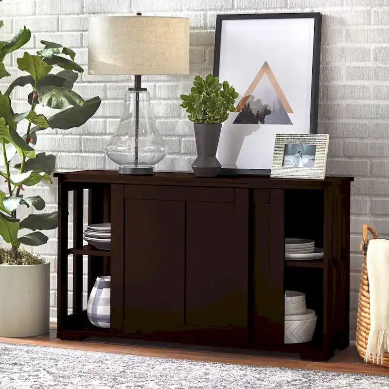 Buffet/enfilade empilable à portes coulissantes