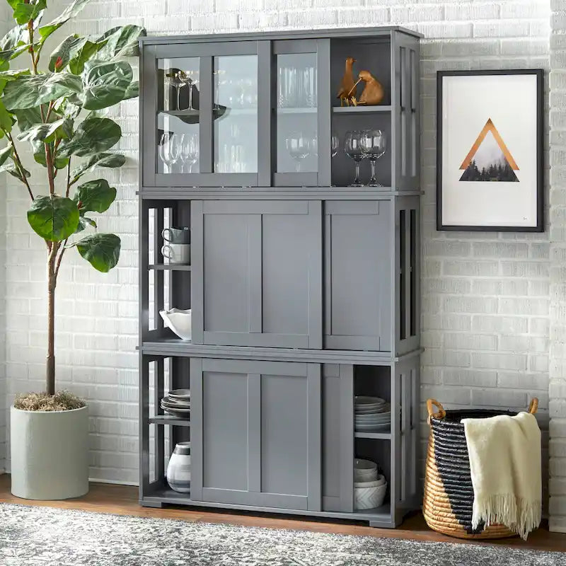 Stapelbares Buffet/Sideboard mit Schiebetüren