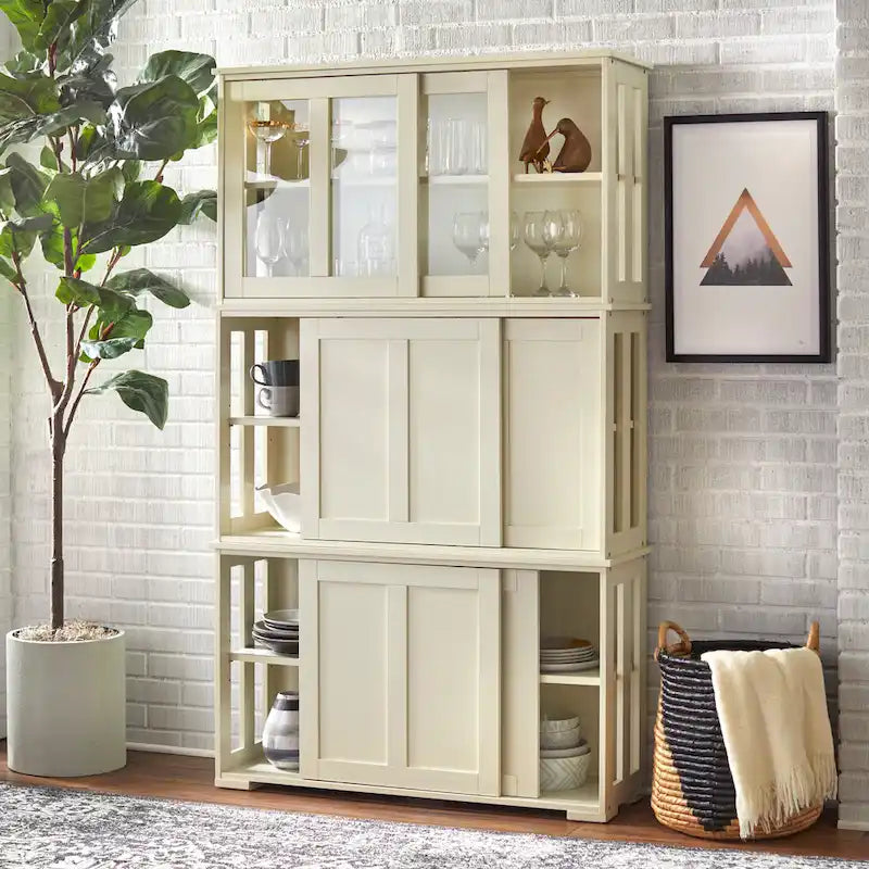 Stapelbares Buffet/Sideboard mit Schiebetüren