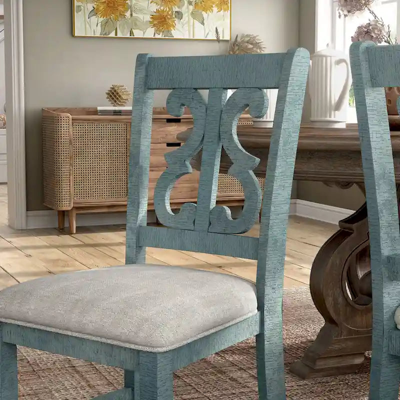 Chaises de salle à manger en bois style champêtre Sylmer (lot de 2)