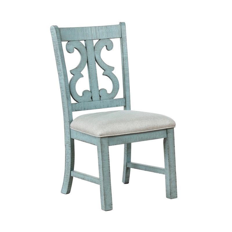 Chaises de salle à manger en bois style champêtre Sylmer (lot de 2)
