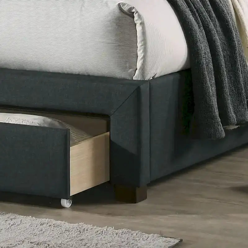 Modernes getuftetes Bettgestell mit 1 Schublade