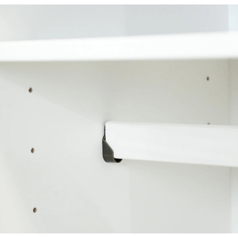 Armoire Kyle à 4 portes en bois massif à 100 %, avec portes en bois massif ou miroir