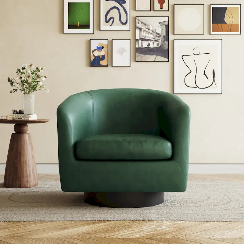 Fauteuils d’appoint modernes pivotants à 360°, fauteuils tonneau avec accoudoirs
