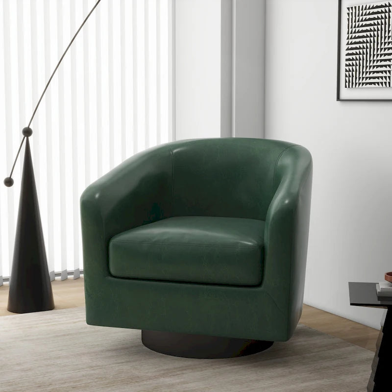 Fauteuils d’appoint modernes pivotants à 360°, fauteuils tonneau avec accoudoirs