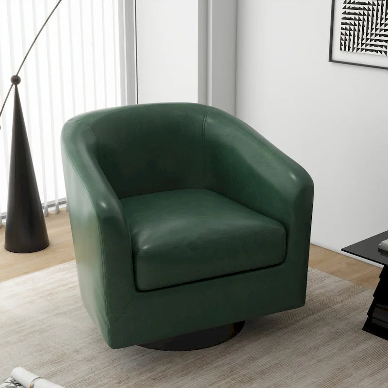 Fauteuils d’appoint modernes pivotants à 360°, fauteuils tonneau avec accoudoirs