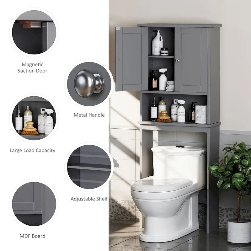 Aufbewahrungsschrank über der Toilette