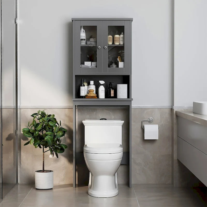 Aufbewahrungsschrank über der Toilette