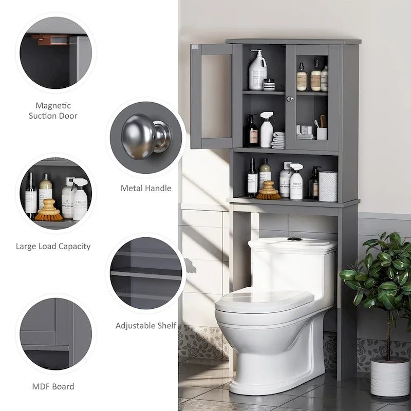 Aufbewahrungsschrank über der Toilette