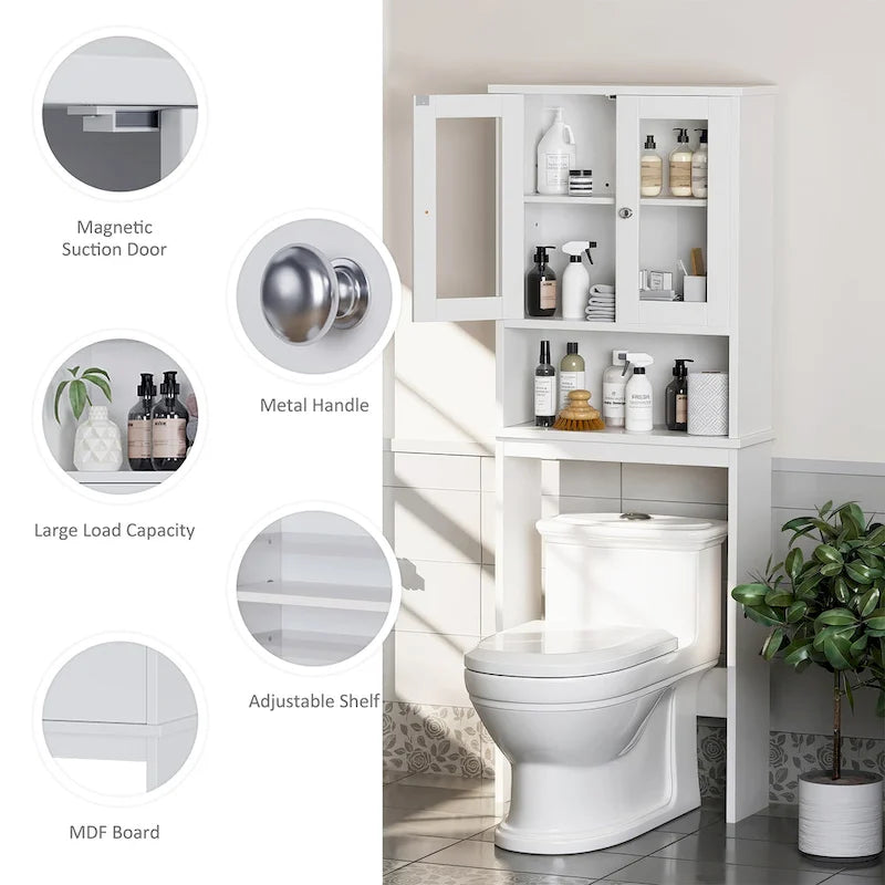 Aufbewahrungsschrank über der Toilette
