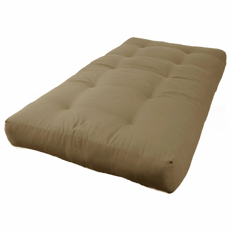 8 Zoll dicke Futonmatratze aus Twill (Einzel-, Doppel- oder Queen-Size)