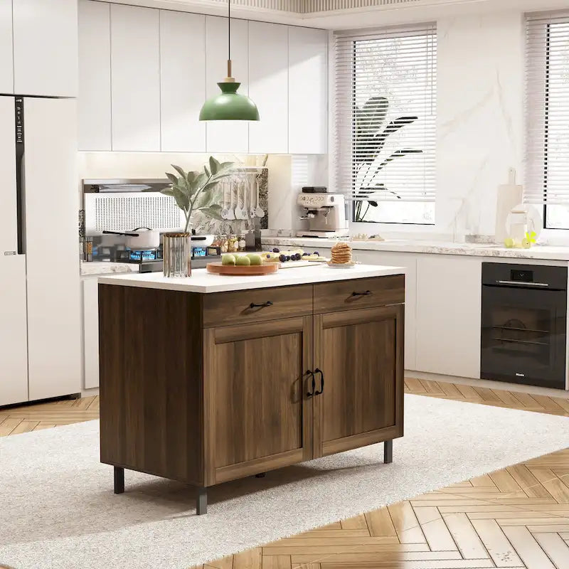 Îlot de cuisine élégant - Organisez et embellissez votre espace avec cette table buffet - 47.2X23.6X33.5
