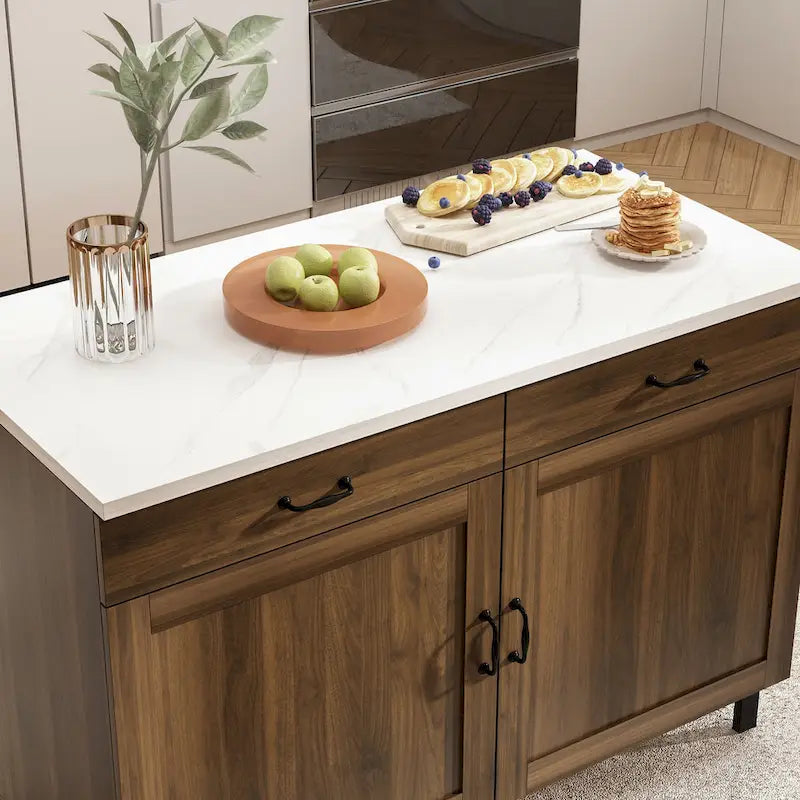 Îlot de cuisine élégant - Organisez et embellissez votre espace avec cette table buffet - 47.2X23.6X33.5