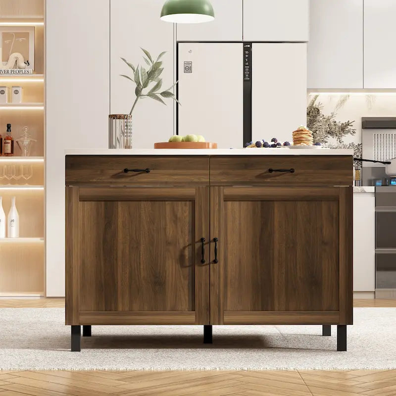 Îlot de cuisine élégant - Organisez et embellissez votre espace avec cette table buffet - 47.2X23.6X33.5