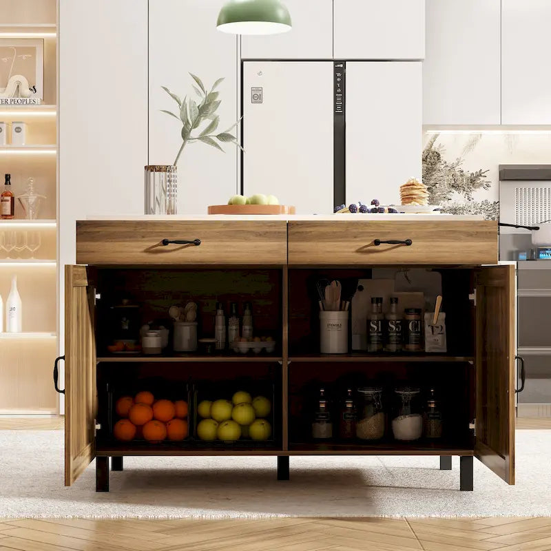 Îlot de cuisine élégant - Organisez et embellissez votre espace avec cette table buffet - 47.2X23.6X33.5