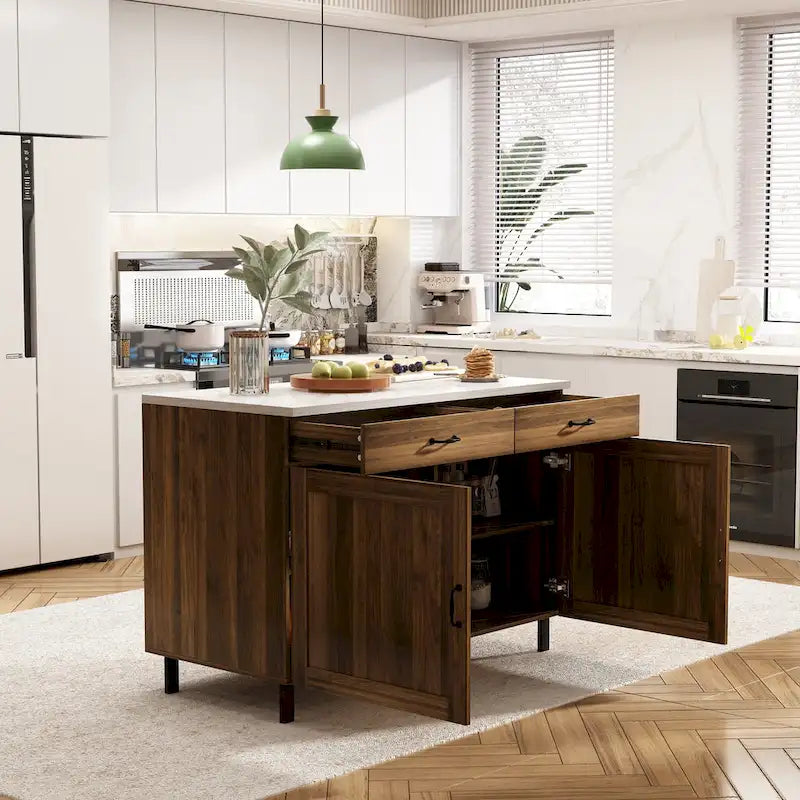 Îlot de cuisine élégant - Organisez et embellissez votre espace avec cette table buffet - 47.2X23.6X33.5