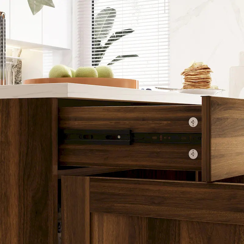 Îlot de cuisine élégant - Organisez et embellissez votre espace avec cette table buffet - 47.2X23.6X33.5
