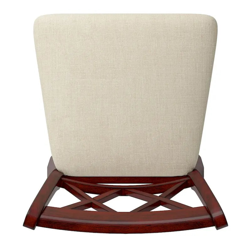 Tabouret de bar pivotant en bois avec dossier à double X