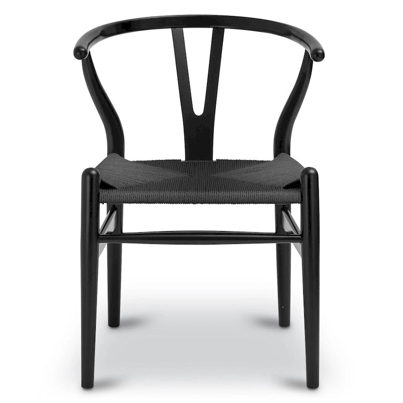 Geflechtstühle mit Massivholzgestell (2er-Set)