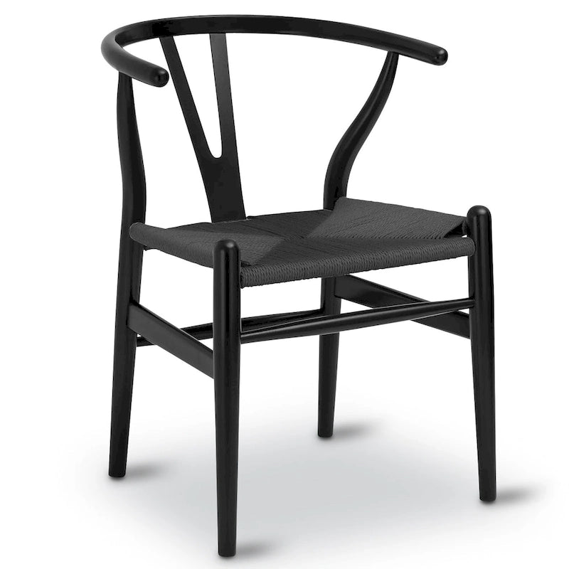 Geflechtstühle mit Massivholzgestell (2er-Set)