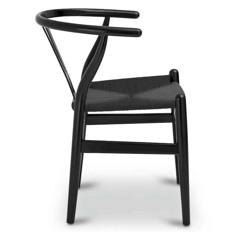 Geflechtstühle mit Massivholzgestell (2er-Set)