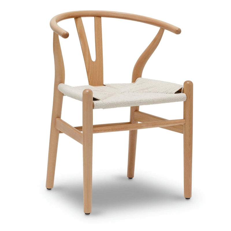 Geflechtstühle mit Massivholzgestell (2er-Set)