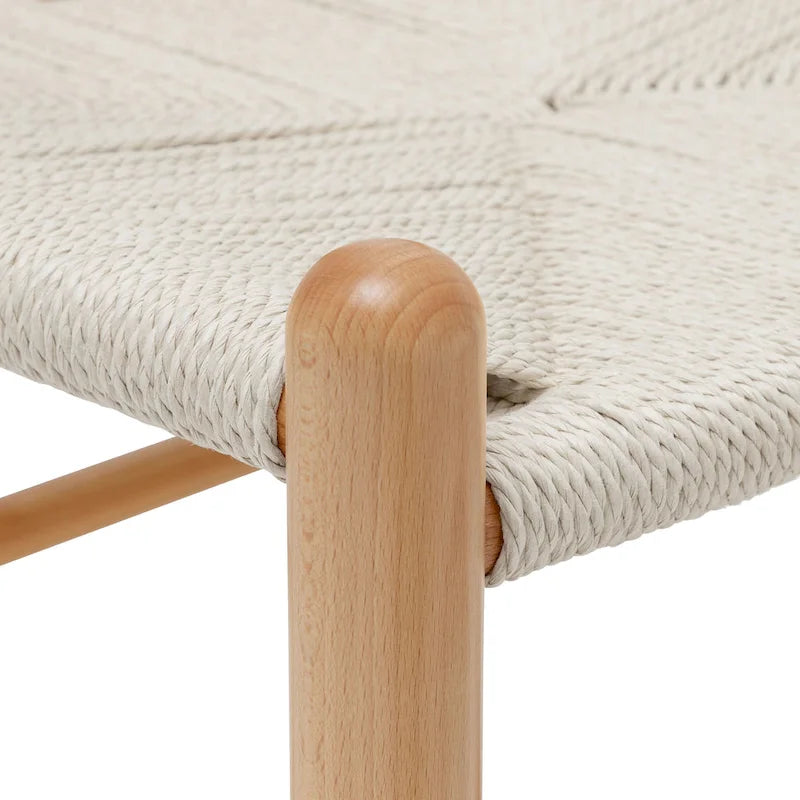 Geflechtstühle mit Massivholzgestell (2er-Set)