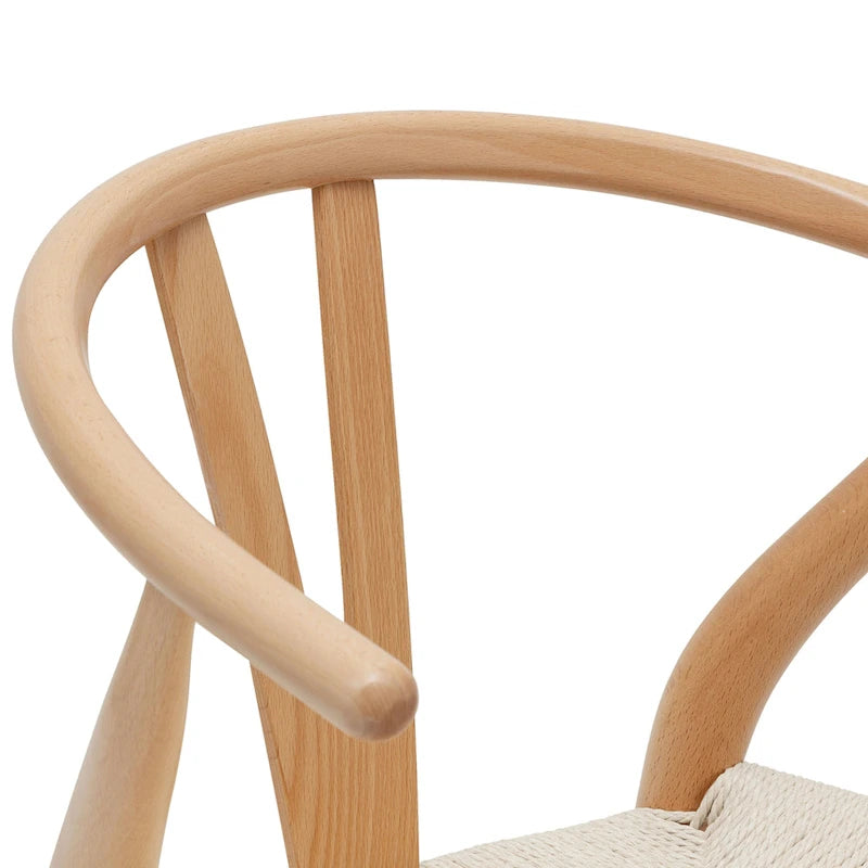 Geflechtstühle mit Massivholzgestell (2er-Set)